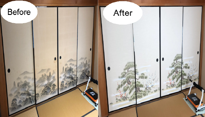襖張替え