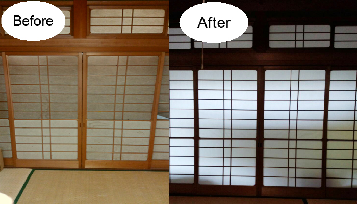 襖張替え