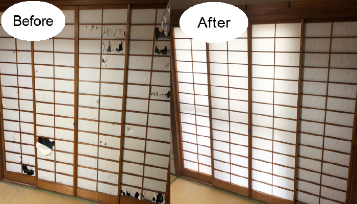 襖張替え